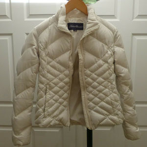 EDDIE BAUER white Quilted Down Jacket Sz.S